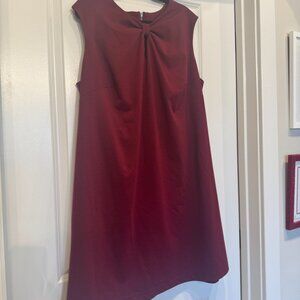 Sharagano Sleeveless Sheath Dress - 20W - autumn wine